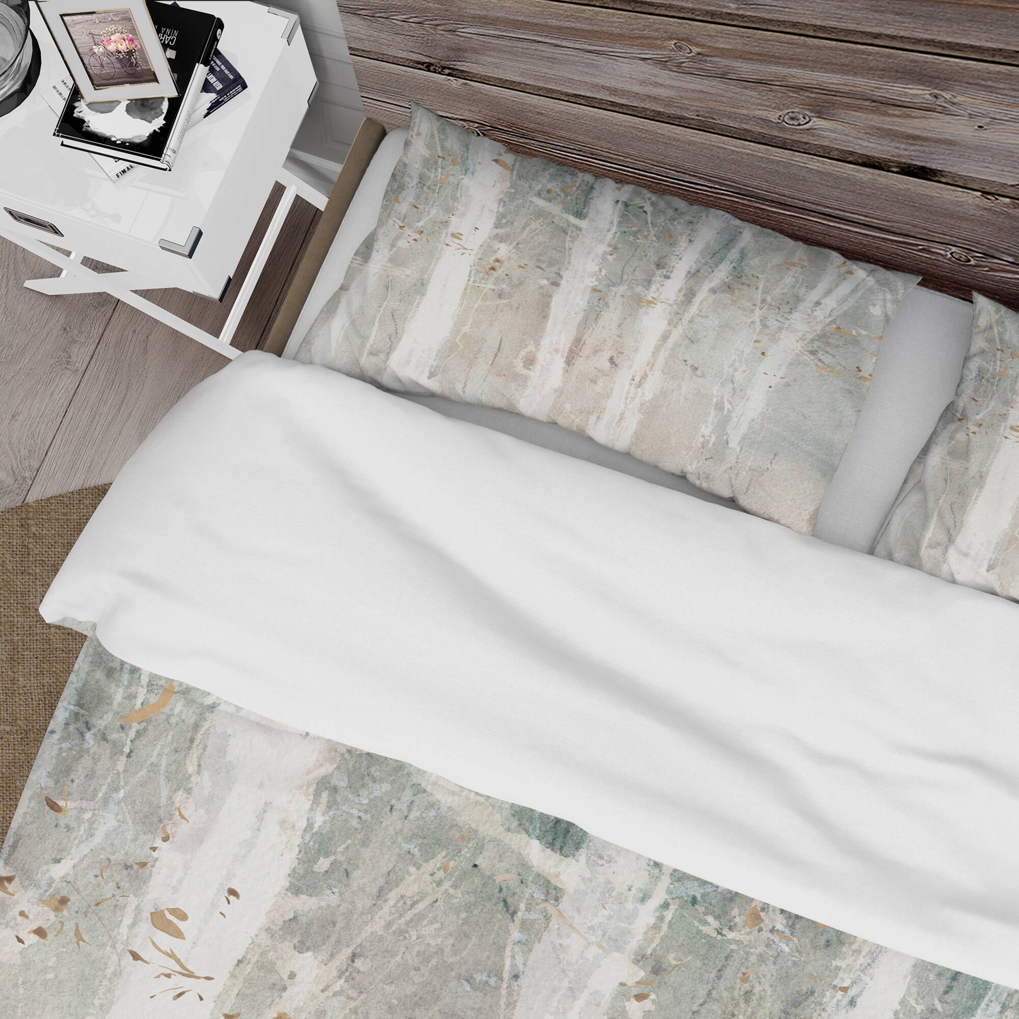 Designart 'A Woodland Walk into the Forest V' Farmhouse Bedding Set